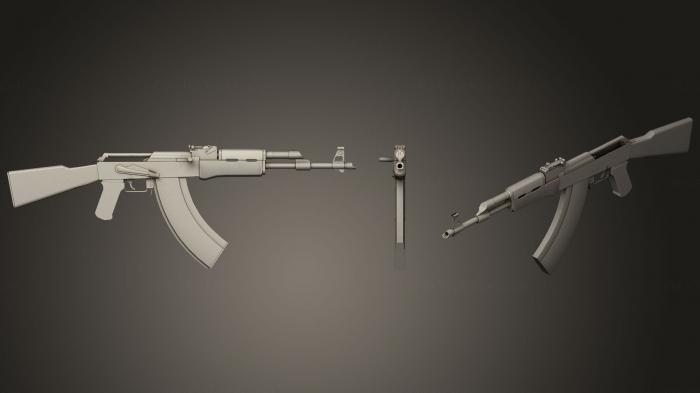 نموذج ثلاثي الأبعاد لآلة CNC سلاح AK 47